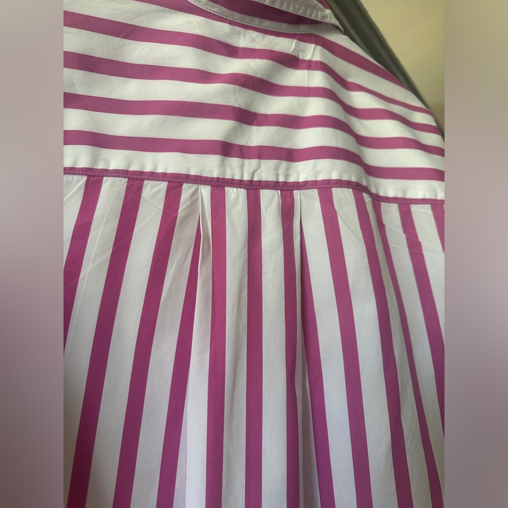 Frank & Eileen Pink and White Striped Button-Up Shirt - Picture 7 of 7